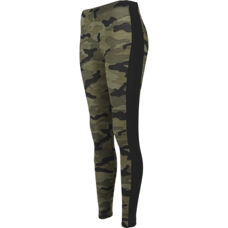 Legíny dámské Urban Classics Camo Stripe - woodland, S