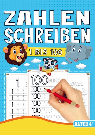 Zahlen Schreiben Lernen - Vorschul-Übungsheft für Mädchen und Jungen mit Tier-Motiven!