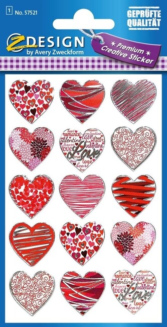 Naklejki Creative foliowe Serca, Zdesign Avery
