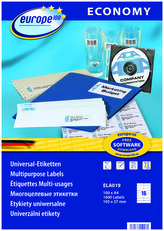 Etykiety 105 x 37 mm 16 x 100 ark Europe100 by Economy, Avery