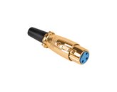 Konektor mikrofonní XLR 3-pin GOLD samice