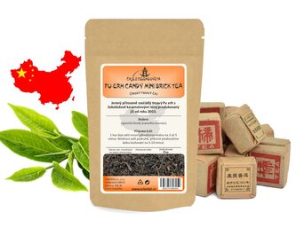Tmavý čaj Pu-erh China Mini Candy Brick Tea 10 x 10 g