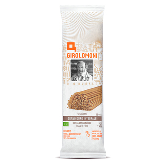 Těstoviny špagety celozrnné semolinové 500 g BIO    GIROLOMONI   (S)