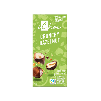 Čokoláda křupavý oříšek iChoc vegan 80 g BIO   VIVANI