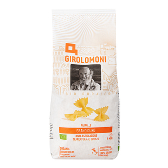 Těstoviny farfalle semolinové  500 g BIO   GIROLOMONI   (S)