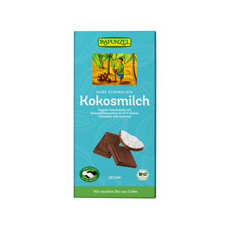 Čokoláda kokosové mléko vegan 80 g BIO   RAPUNZEL