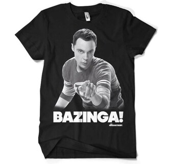 Tričko The Big Bang Theory - Sheldon says BAZINGA!, M