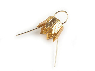 Očka na baňky / záponky s kaplíkem - 100 ks - 2 791/250/002 zlatá stř.