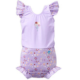 Splash About Plavky Happy Nappy kostýmek - Lilac Spring Frills s volánky Vel. XXL