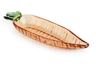 Servírovací talíř | OVARA | skleněná tvar mrkev | 8x16 cm | 881959