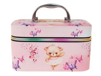 Kufr vel. S se zrcátkem, se zapínáním na zip; 19x12x11cm, Box