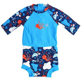 Splash About Plavky Happy Nappy kostýmek 3/4 rukáv Sunsuit Vodní svět Vel. XL (12-24 měs.)