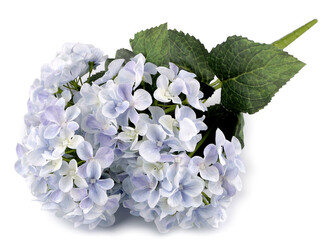 Umělá kytice hortenzie - 1 ks - 2 modrofialová