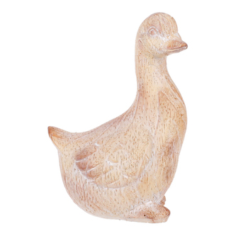 Kachna - polyresin, menší, imitace dřeva