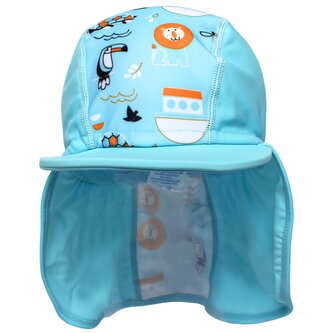 Splash About Čepice pirát s UV filtrem 40+ Zvířátka modrá Vel. 1-3 roky