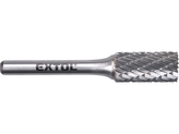 EXTOL INDUSTRIAL fréza karbidová, válcová s čelním ozubením, pr.12x25mm/stopka 6mm,sek střední (double-cut)
