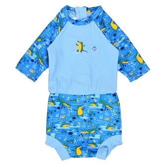 Splash About Plavky Happy Nappy kostýmek 3/4 rukáv Sunsuit Krokodýli  Vel. XL (12-24 měs.)