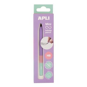 Nekonečná tužka mini "Infinite", fialová, HB, šestihranná, s náhradní špičkou, APLI 19963