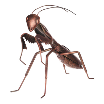 Kudlanka - kovová zahradní dekorace, měděná