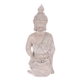 Buddha - soška z polyresinu, šedá