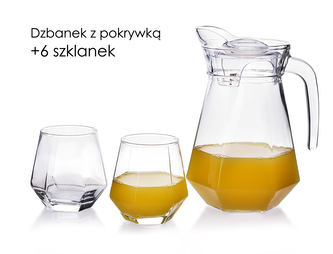 ADEL Komplet dzbanek i 6 szklanek1,4L 6x330ml
