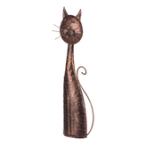 Kočka - kovová zahradní dekorace, měděná