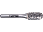 EXTOL INDUSTRIAL fréza karbidová, válcová s kulovým čelem, pr.12x25mm/stopka 6mm,sek střední (double-cut)