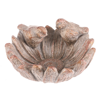 Pítko pro ptáčky - tvar květ, beton