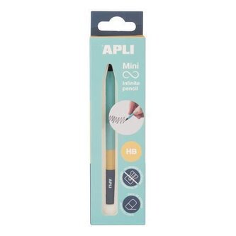 APLI nekonečná tužka trojbarevná Mini, HB, tyrkysová