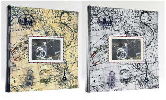 Album foto tradycyjny szyty 29x32 60str. Kolor stron: czarny DBCL30TRAVEL4B, Gedeon