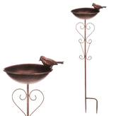 Krmítko/pítko - zápich, kov, měděná barva