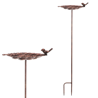 Krmítko/pítko - zápich, kov, měděná barva