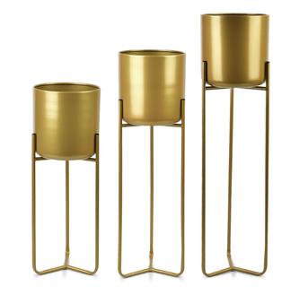 SWEN GOLD Komplet  3 osłonek na stojaku19xh77cm/19xh66cm/19xh55cm