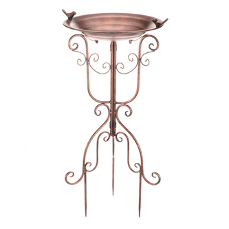 Pítko pro ptáčky - kov, zápich, na trojnožce