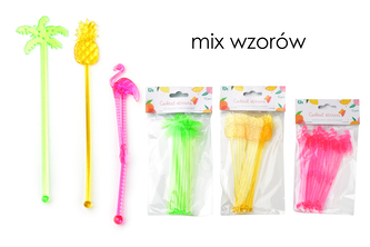 KOMPLET 12 MIESZADEŁEK DO KOKTAJLI 3 wzory