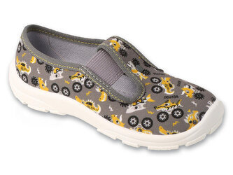 975X192 - chlapecké bačkorky Befado šedé, dinoauta 975XY192_26