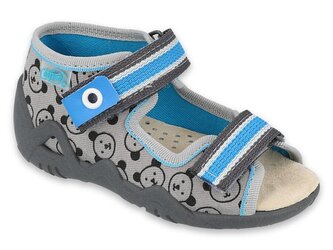 350P017 18 - chlapecké sandálky Befado šedé,méďové 350P017_22