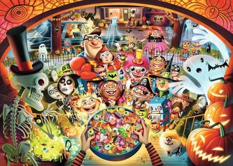 RAVENSBURGER Puzzle Halloweenské koledování 1000 dílků