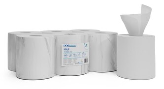 Ručníky v roli Centrefeed Protissue, Midi, 2 vr., bílé, 90 m, 6 ks