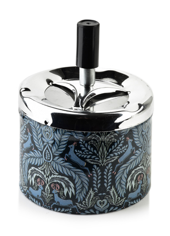 ASHLEY Popielniczka 9,3xh12cm wzór niebieski