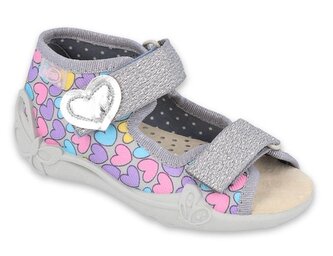 342P013 18 - dívčí sandálek, kožená stélka,srdíčka 342P013_22