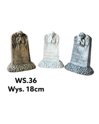 Figura postument z aniołem 7x14,5x18cmzłoty