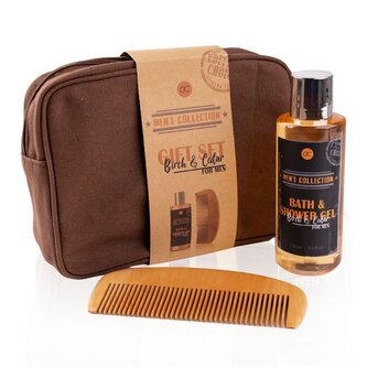 SET dárkový  MEN'S COLLECTION v kosmetické taštičce. Vůně:bříza a cedr. ACCENTRA