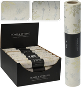 Tkanina dekoracyjna lniana biały płatek