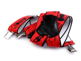 Šle hudební šíře 4 cm délka 120 cm - 1 ks - 3 červená černá