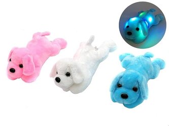 Piesek pluszowy 35cm ze światłem LED MIX