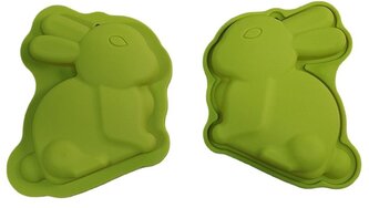 Dvojitá silikonová forma na velikon. zajíčka