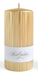 Świeca ROSE GARDEN walec duży 7xh17,5cm parafinowa złota