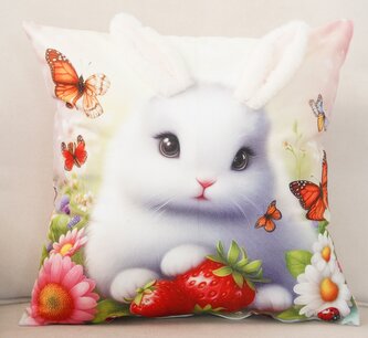 Velikonoční polštář 3D HELLO BUNNY VII. 40x40 cm  Mybesthome