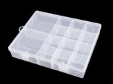 Plastový box / zásobník 4x17x21 cm - 1 ks - 1 transparent